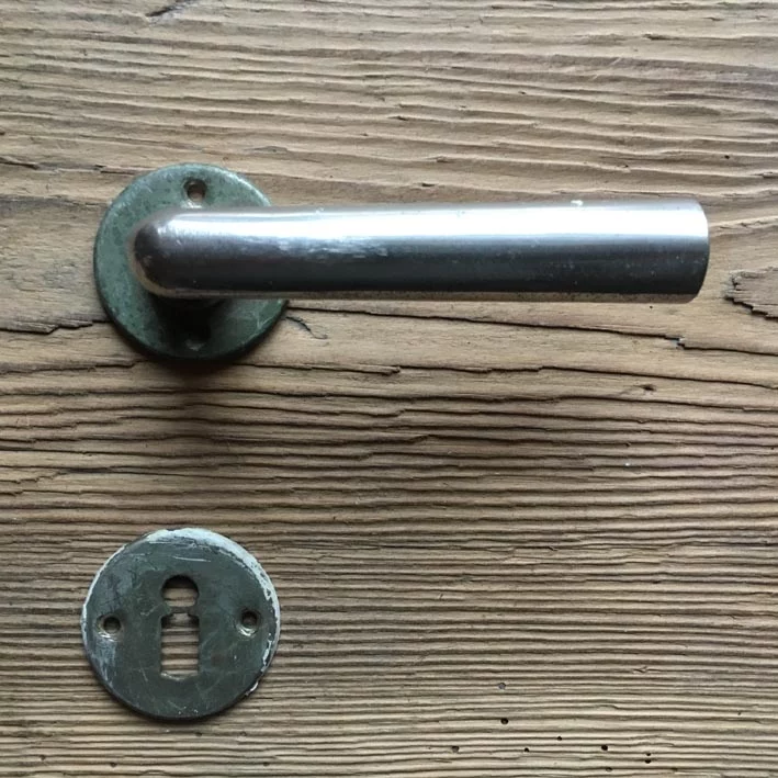 Türdrückergarnitur Nr. 110 Bauhaus Vernickelt Messing