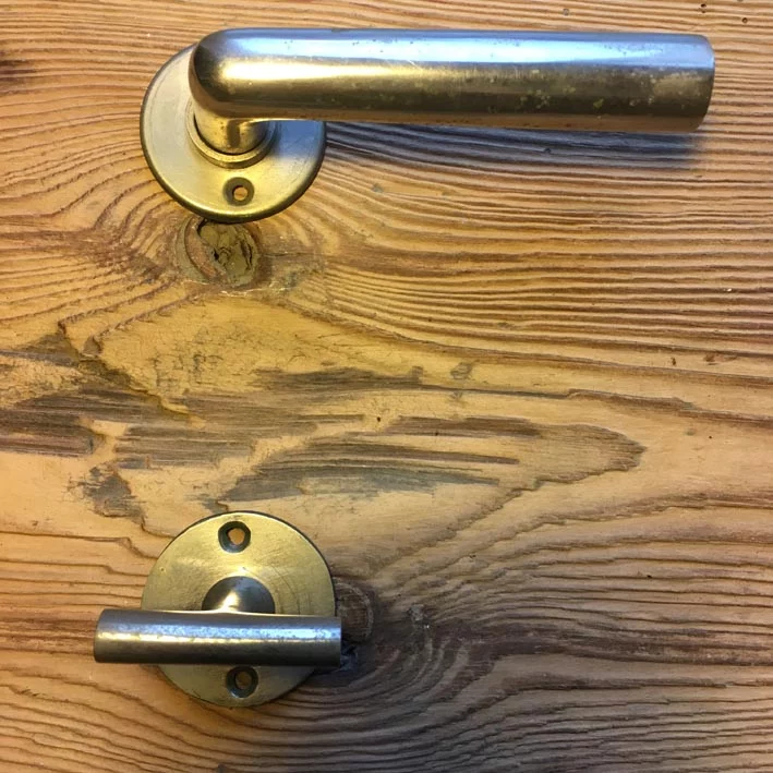 Türdrückergarnitur Nr. 110 Bauhaus Vernickelt Messing – Bild 4