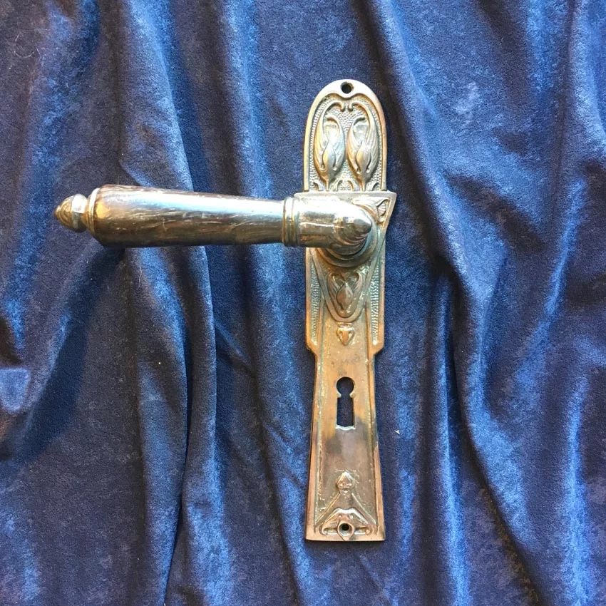 Türdrückergarnitur Nr. 127 Jugendstil / Art Nouveau Gusseisen