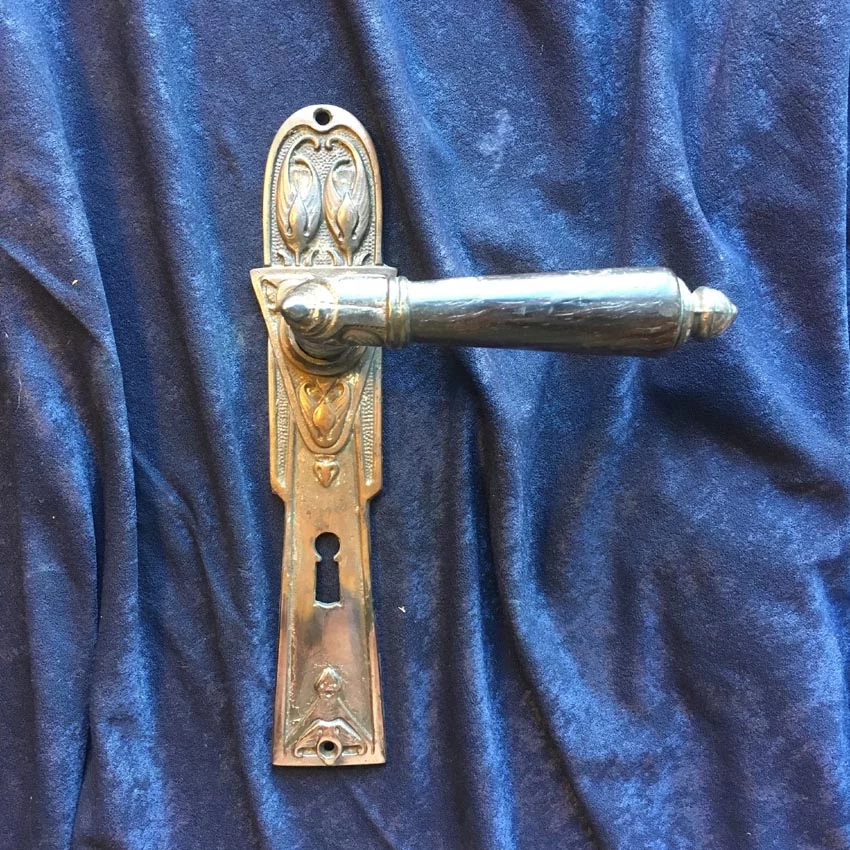 Türdrückergarnitur Nr. 127 Jugendstil / Art Nouveau Gusseisen – Bild 2