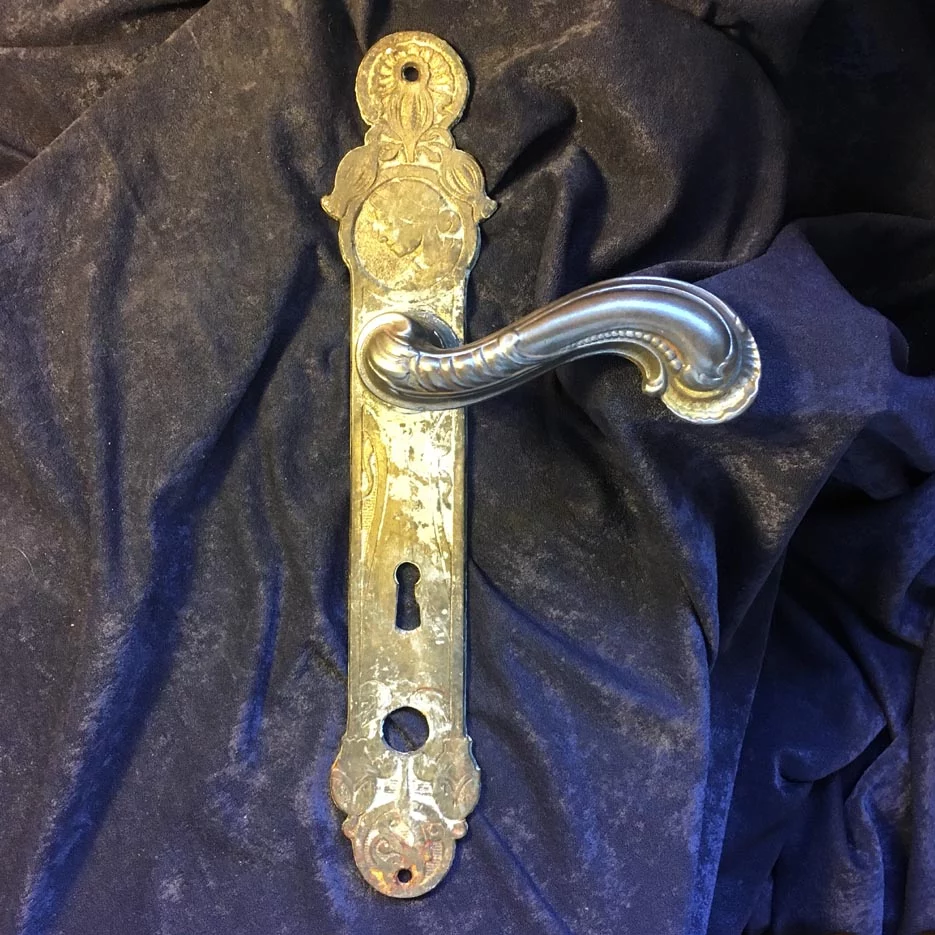 Türdrückergarnitur Nr. 165 Jugendstil / Art Nouveau Gusseisen – Bild 2