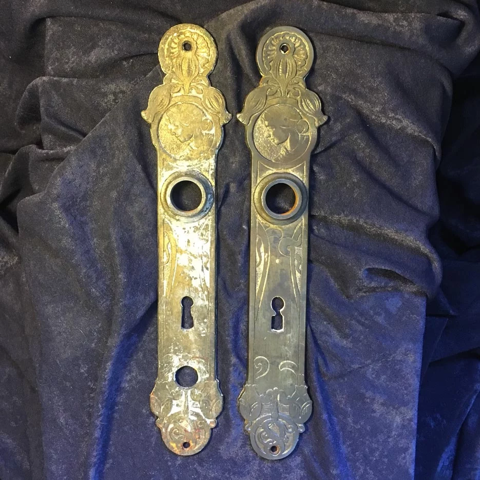 Türdrückergarnitur Nr. 165 Jugendstil / Art Nouveau Gusseisen – Bild 3