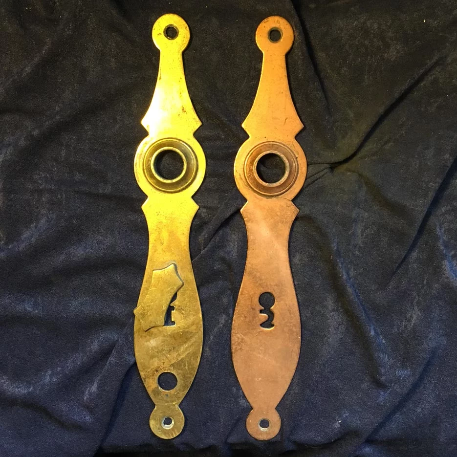 Türdrückergarnitur Nr. 170 Jugendstil Messing – Bild 3