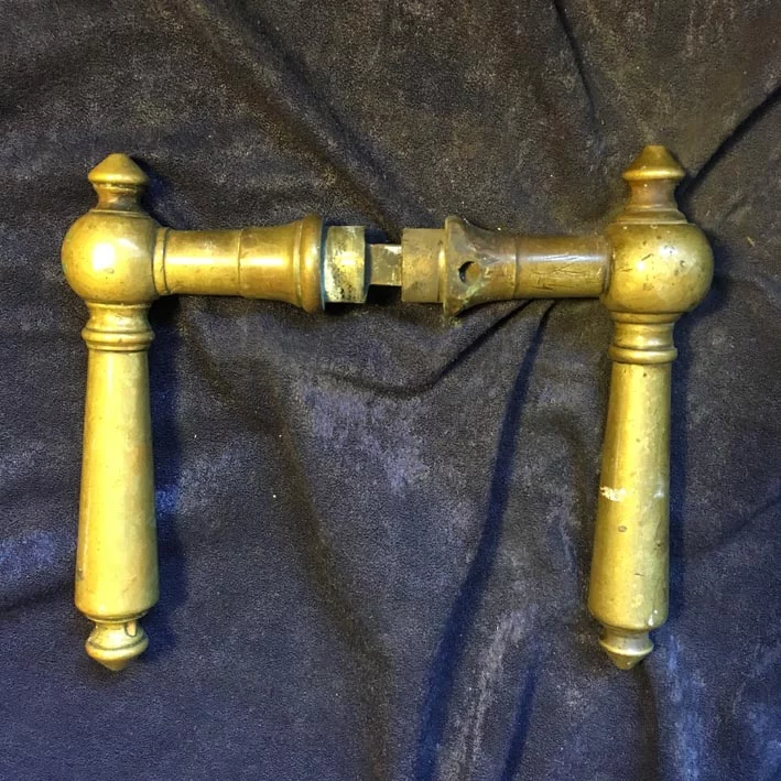 Türdrückergarnitur Nr. 170 Jugendstil Messing – Bild 4