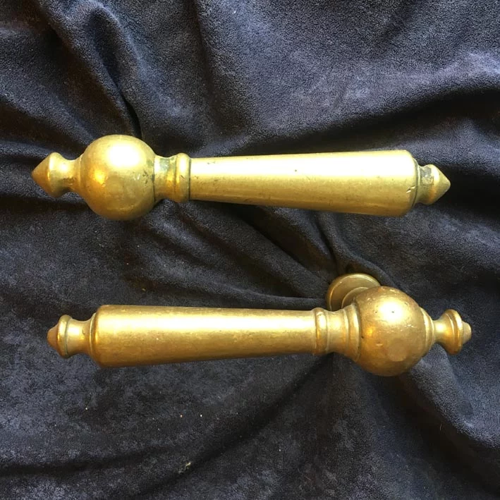 Türdrückergarnitur Nr. 170 Jugendstil Messing – Bild 5