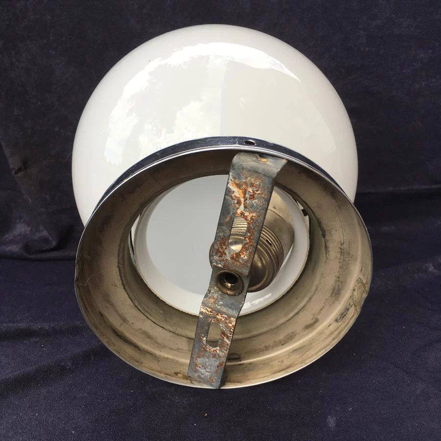 Bauhaus Deckenlampe Nr. 5 mit Messing Schaft vernickelt – Bild 3