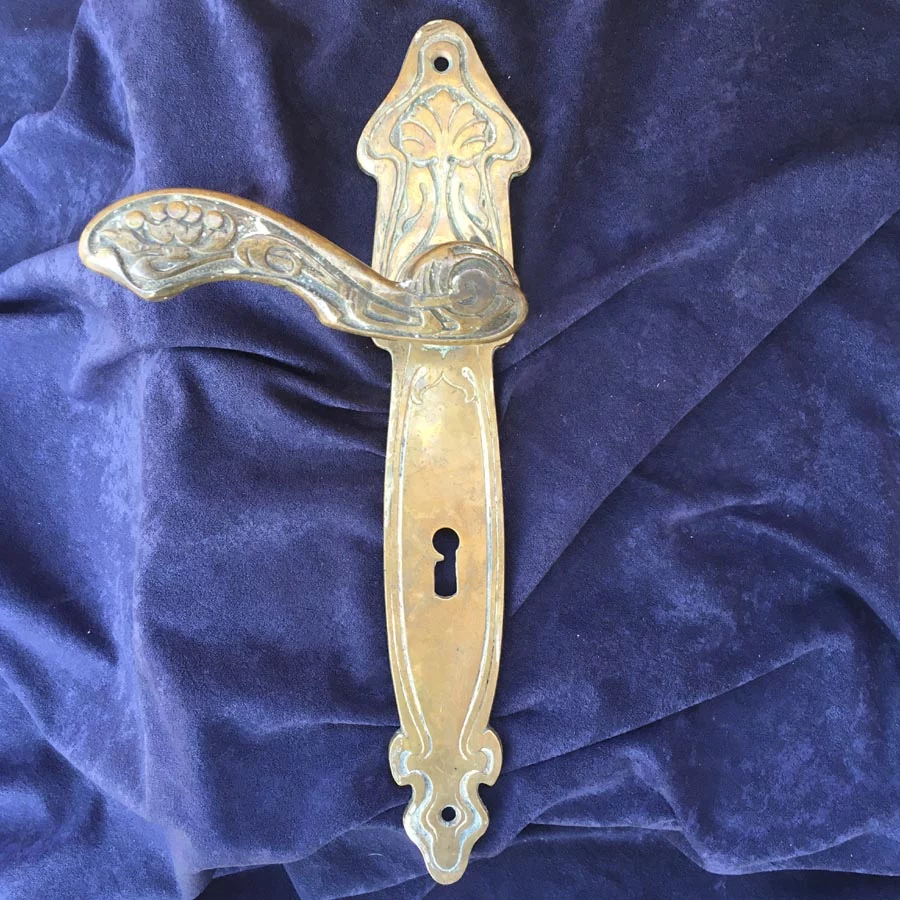 Türdrückergarnitur Nr. 182 Gründerzeit Messing