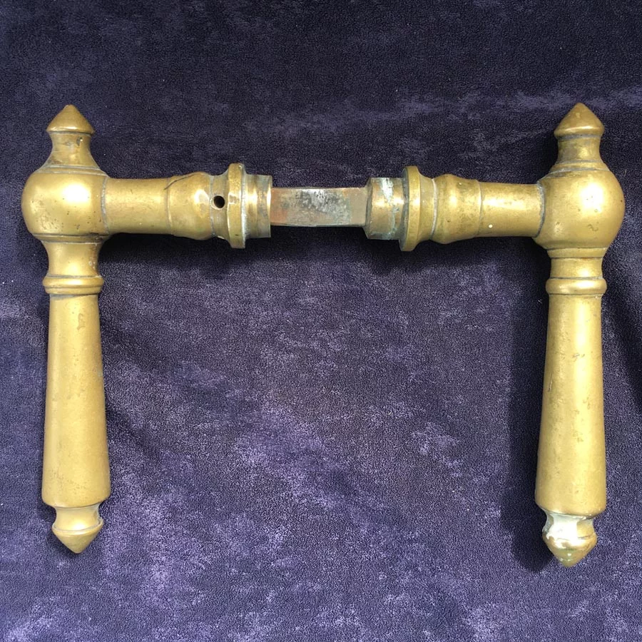 Türdrückergarnitur Nr. 191 Gründerzeit Messing – Bild 4