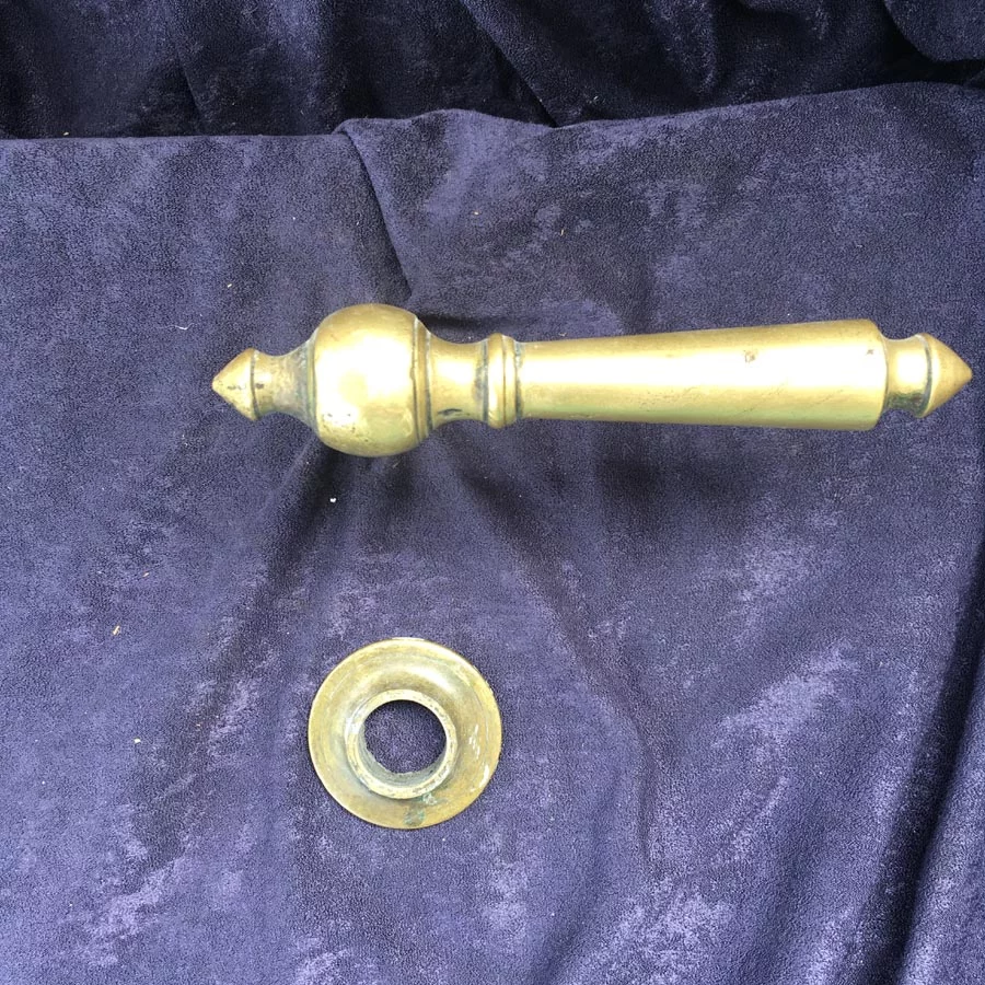 Türdrückergarnitur Nr. 191 Gründerzeit Messing – Bild 2