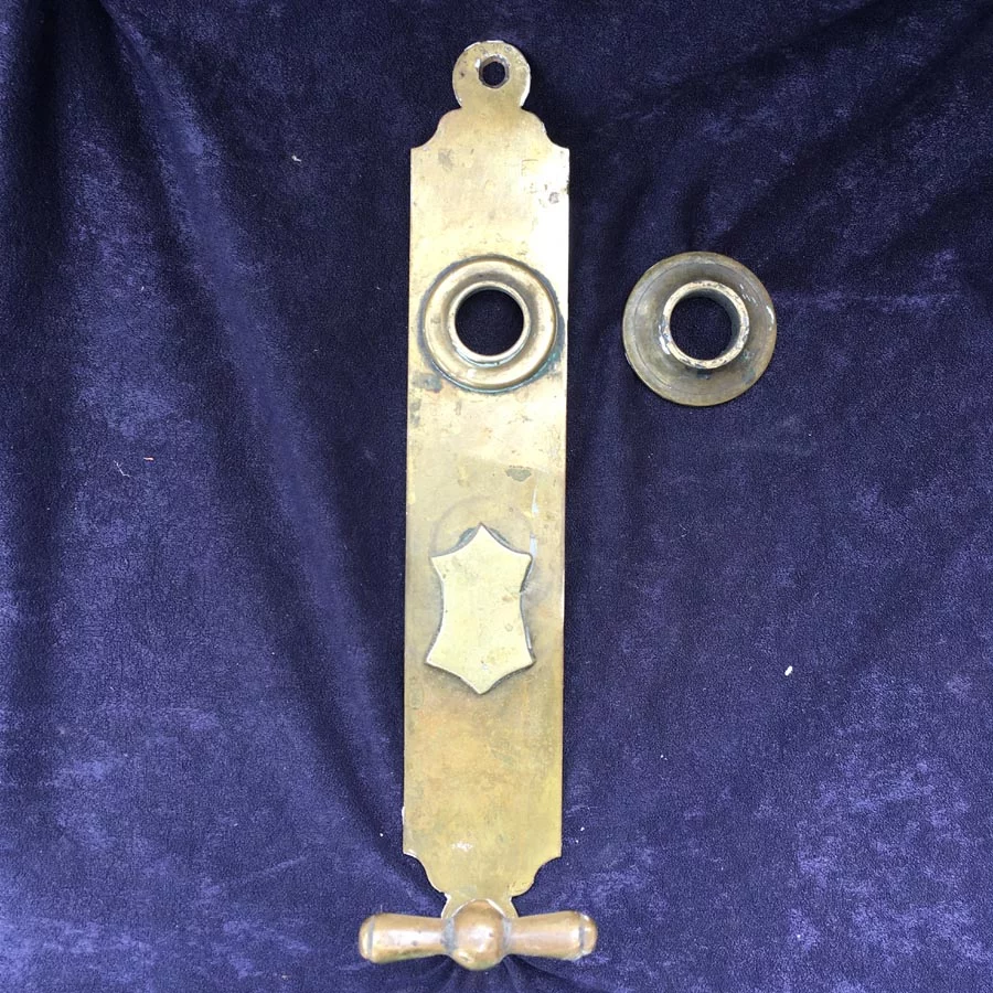 Türdrückergarnitur Nr. 191 Gründerzeit Messing – Bild 3