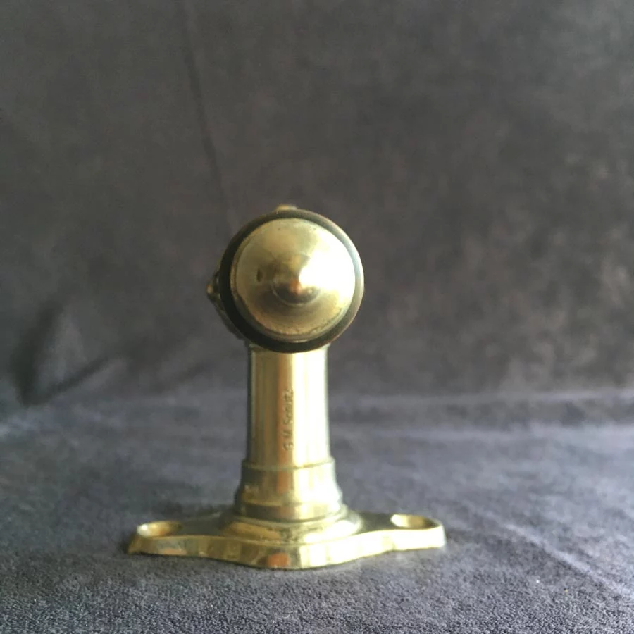 Fensterolive Nr. 105 Gründerzeit Messing vernickelt / Horn – Bild 5