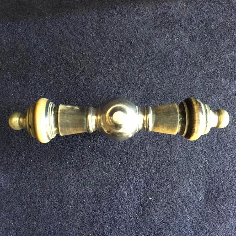 Fensterolive Nr. 118 Gründerzeit Messing vernickelt / Horn – Bild 2