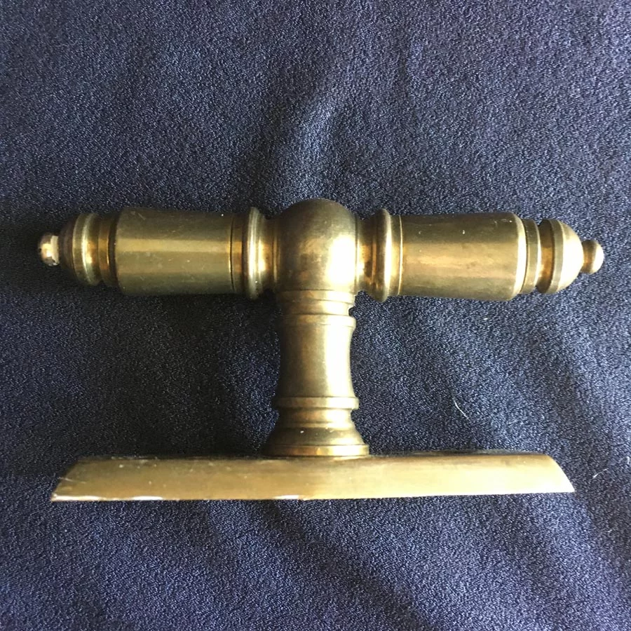 Fensterolive Nr. 144 Gründerzeit Messing / Horn Modern – Bild 4