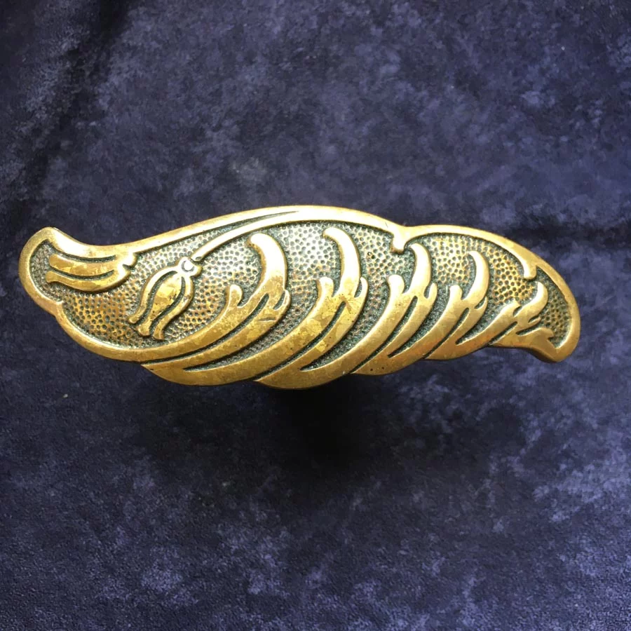 Fensterolive Nr. 145 Jugendstil Messing / vernickelt – Bild 2