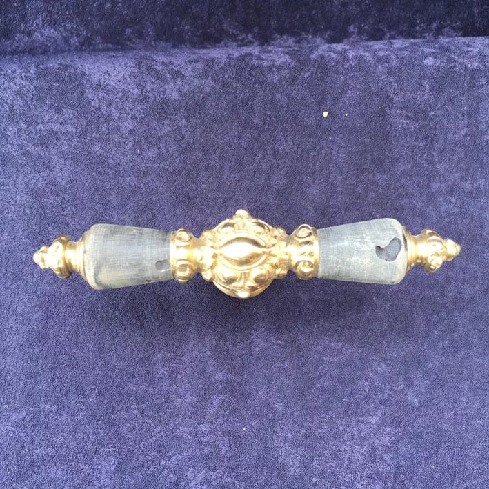 Fensterolive Nr. 186 Gründerzeit Neo Barock Messing/Horn – Bild 2