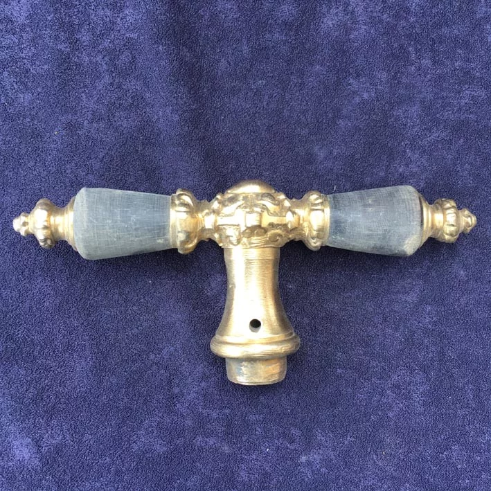 Fensterolive Nr. 186 Gründerzeit Neo Barock Messing/Horn – Bild 3