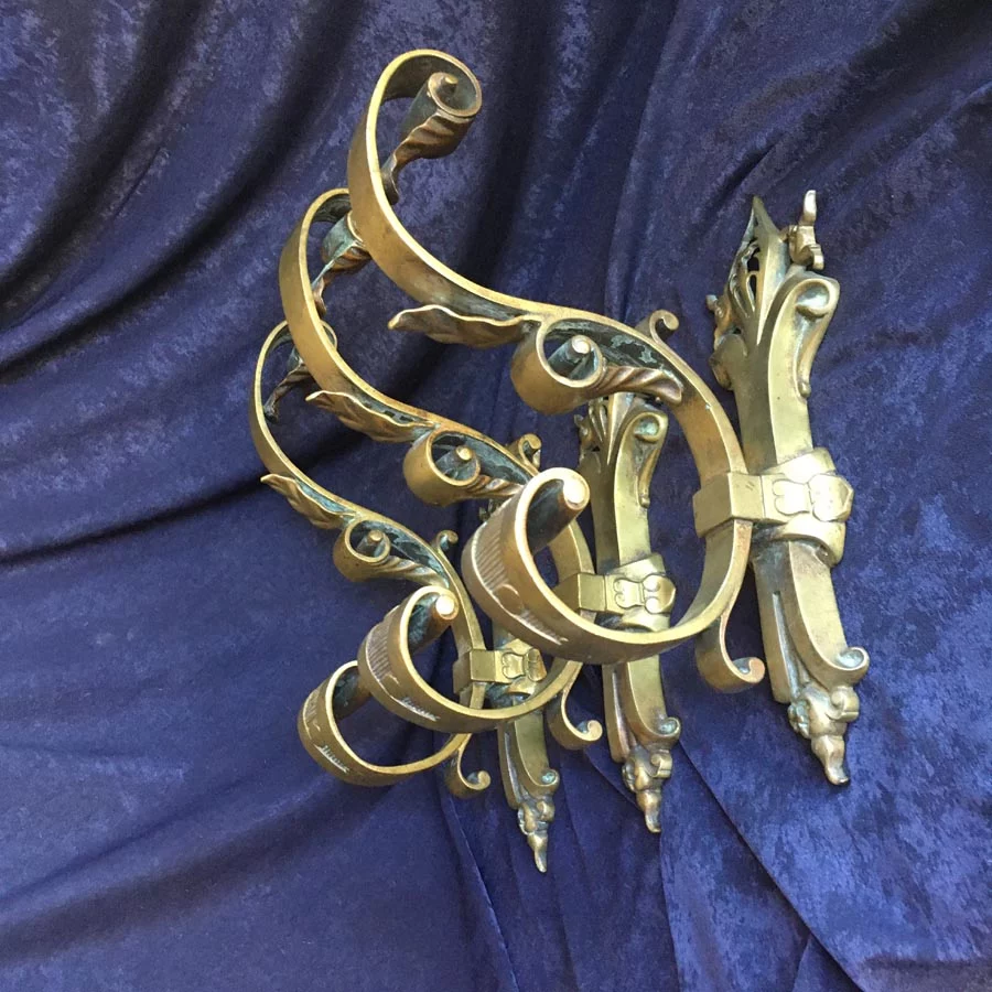 Kleiderhaken Nr. 1 Historismus / Gründerzeit Messing – Bild 2