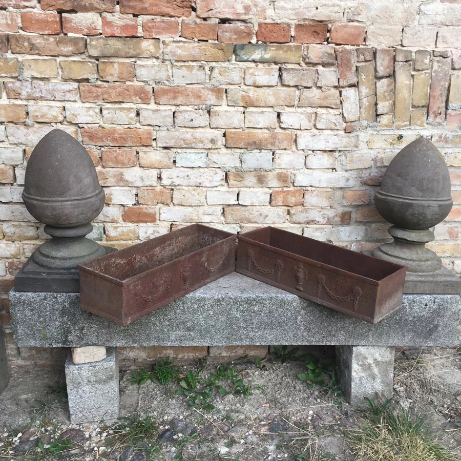 Jardiniere, Blumenkasten bzw. Pflanzschale aus Gusseisen – Bild 2