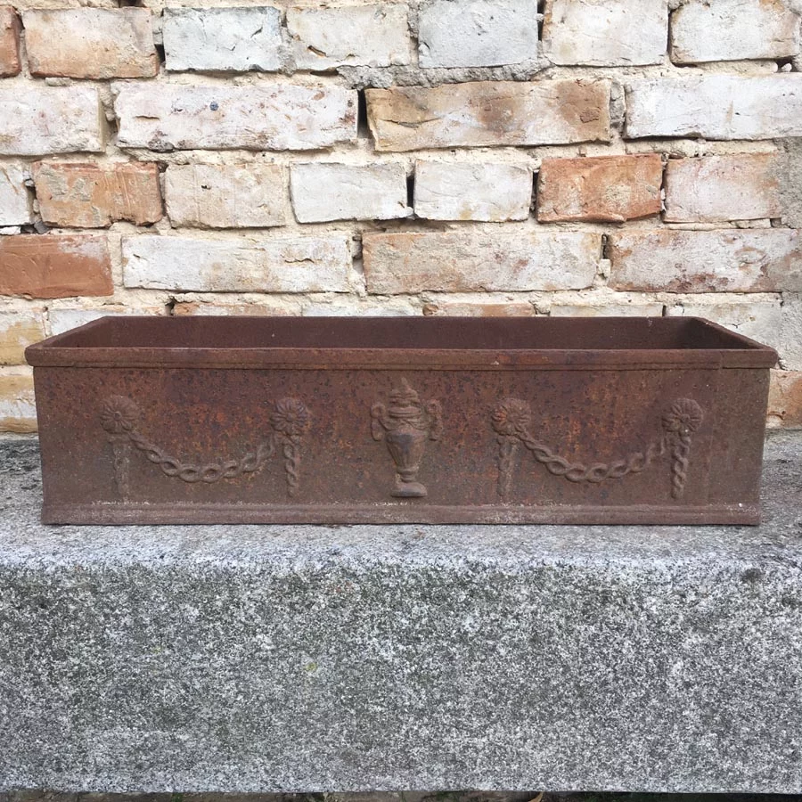 Jardiniere, Blumenkasten bzw. Pflanzschale aus Gusseisen – Bild 6