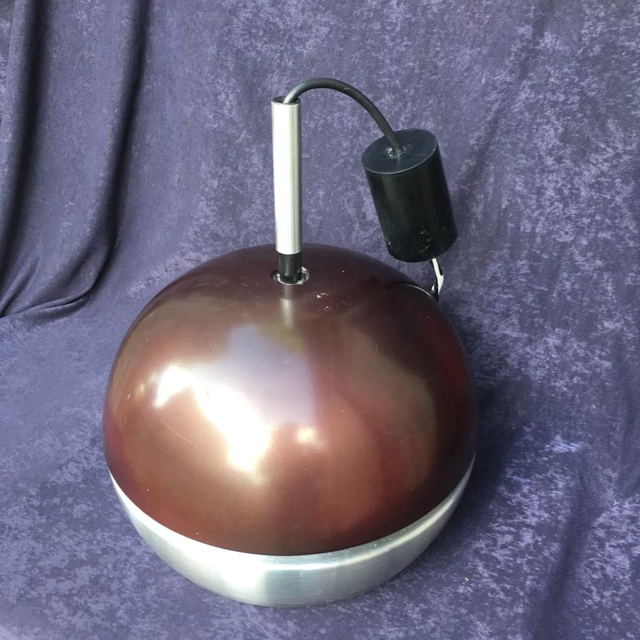 70er Jahre Deckenlampe Nr. 13 Alu Poliert / Lakiert – Bild 3