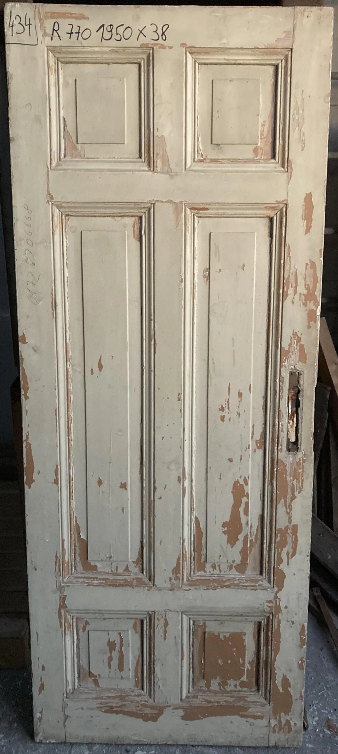 Holz Zimmertür Nr. 434 mit 6 Kassetten Gründerzeit – Bild 2