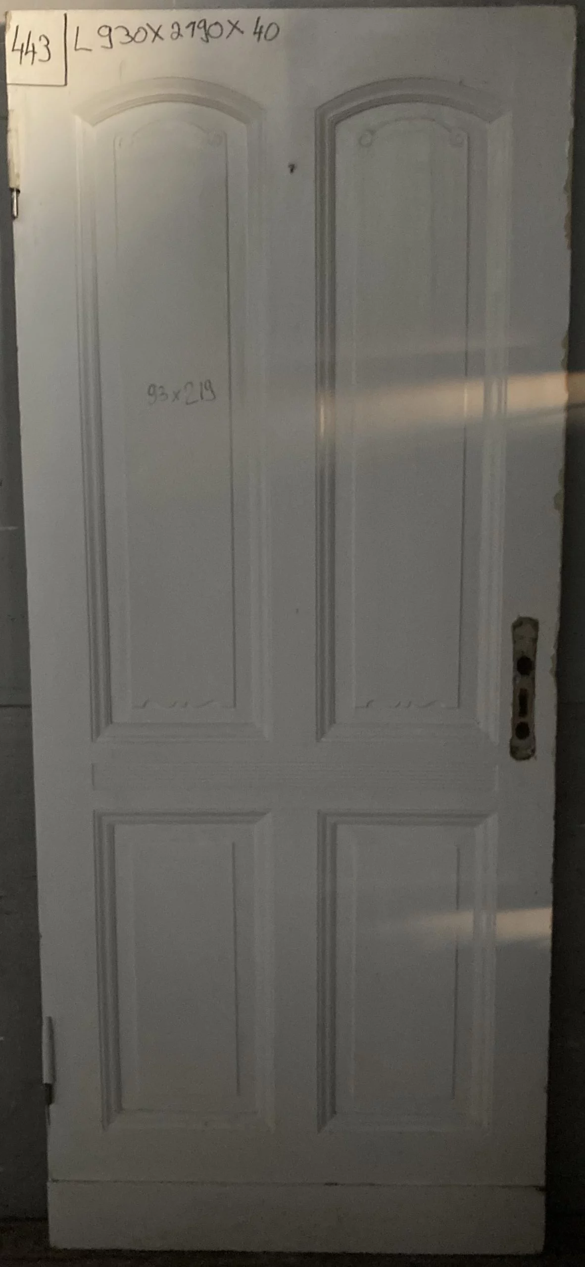 Holz Zimmertür Nr. 443 mit 4 Kassetten Jugendstil