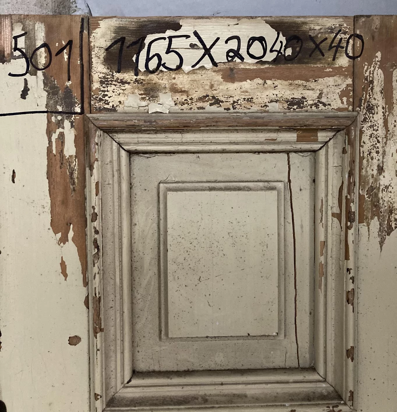 Zweiflügelige Zimmertür Nr. 501 Spät-Biedermeier – Bild 5