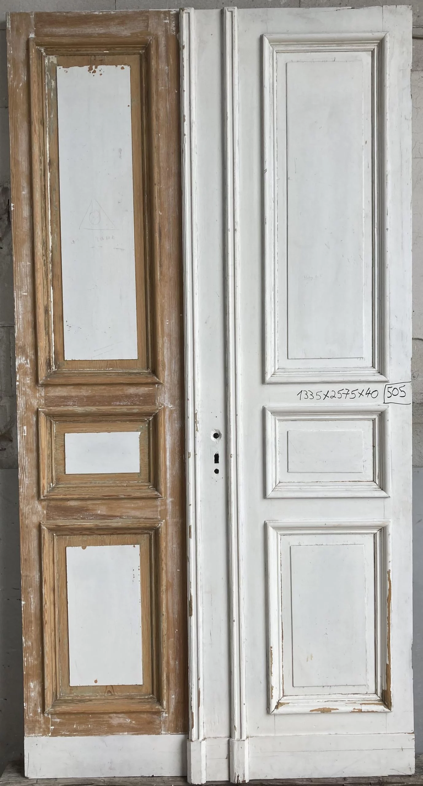 Zweiflügelige Zimmertür Nr. 505 Gründerzeit