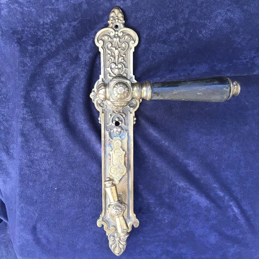 Türdrückergarnitur Nr. 197 Gründerzeit Messing / Horn – Bild 4