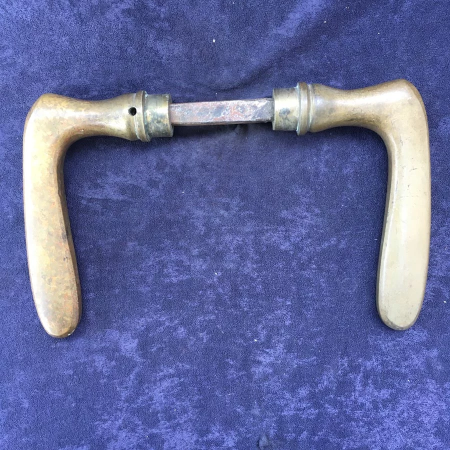 Türdrückergarnitur Nr. 207 Bauhaus Messing – Bild 4