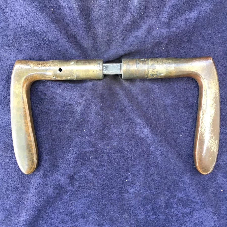 Türdrückergarnitur Nr. 209 Bauhaus Messing – Bild 4