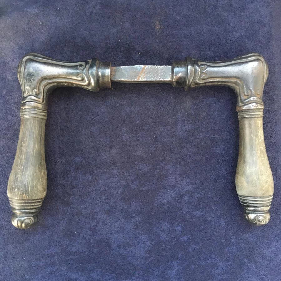 Türklinkengarnitur Nr. 219 Gründerzeit Gusseisen Horn – Bild 4