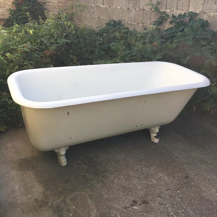Emaillierte, antike Badewanne aus Gusseisen Nr. 1 – Bild 3
