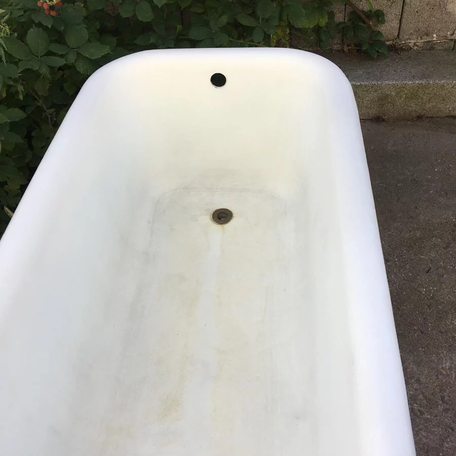 Emaillierte, antike Badewanne aus Gusseisen Nr. 1 – Bild 2