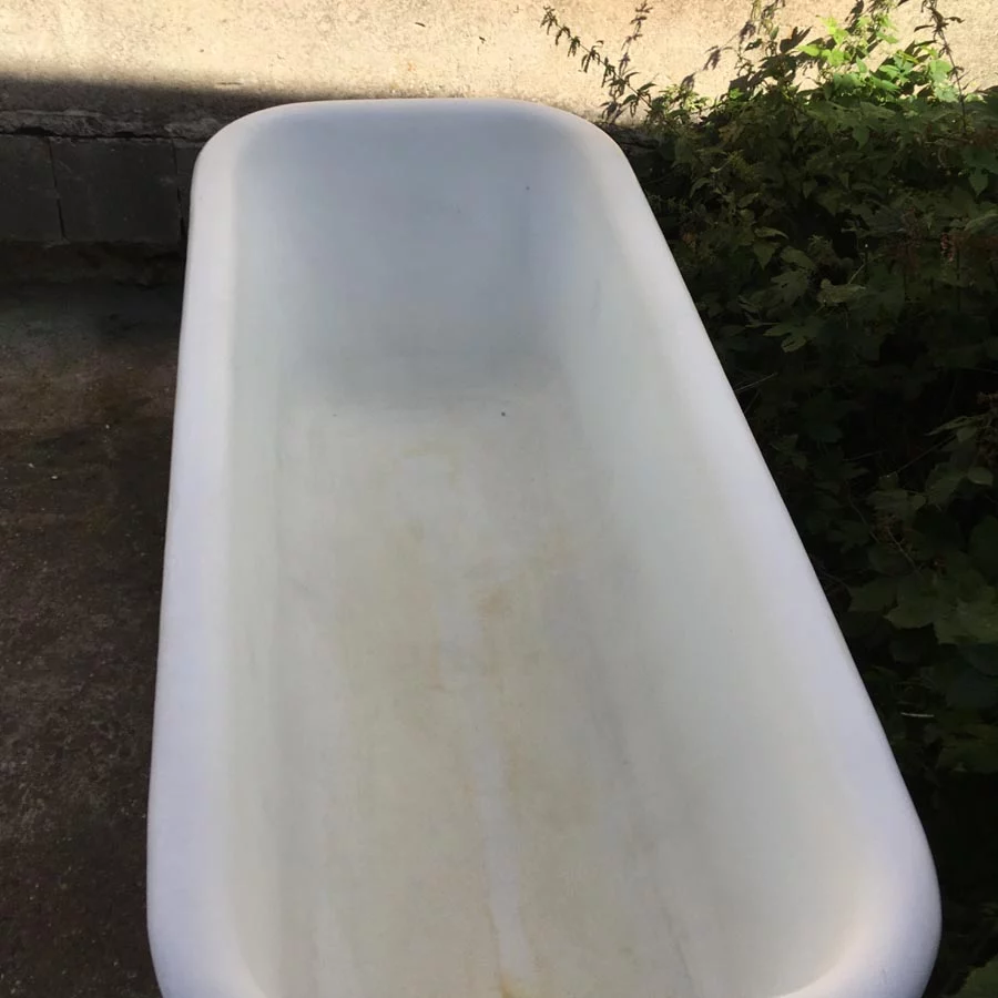 Emaillierte, antike Badewanne aus Gusseisen Nr. 1 – Bild 6