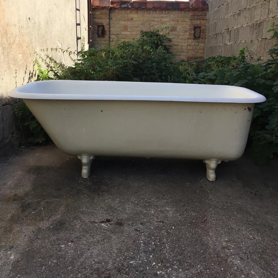 Emaillierte, antike Badewanne aus Gusseisen Nr. 1 – Bild 7