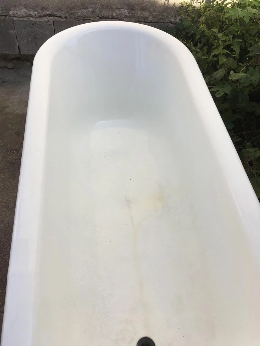 Emaillierte, antike Badewanne aus Gusseisen Nr. 2 – Bild 6