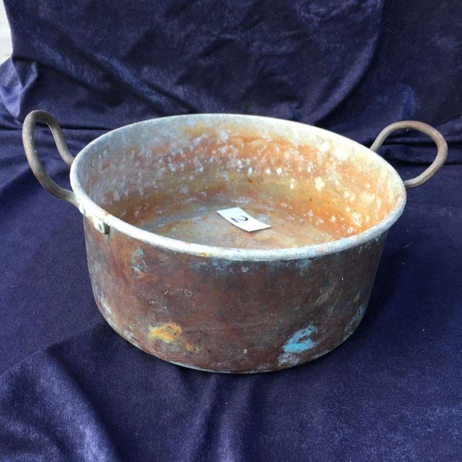 Alte Kupfer Kochtopf, Sautoire Nr. 15 – Bild 4