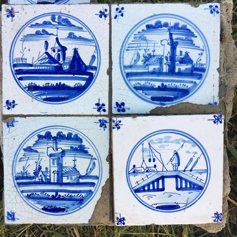 Antike Originale Delfter Holländische Fliese Nr. 03 – Bild 2