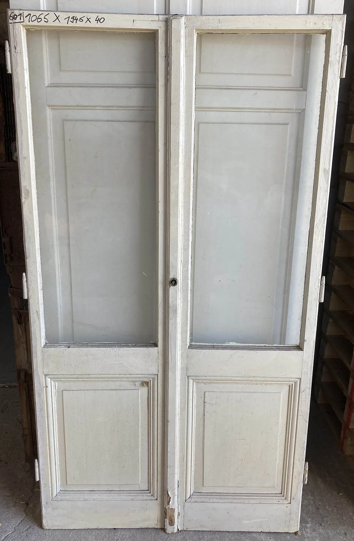 Zweiflügelige / Doppeltür zum Balkon Nr. 601 Gründerzeit